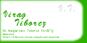 virag tiborcz business card